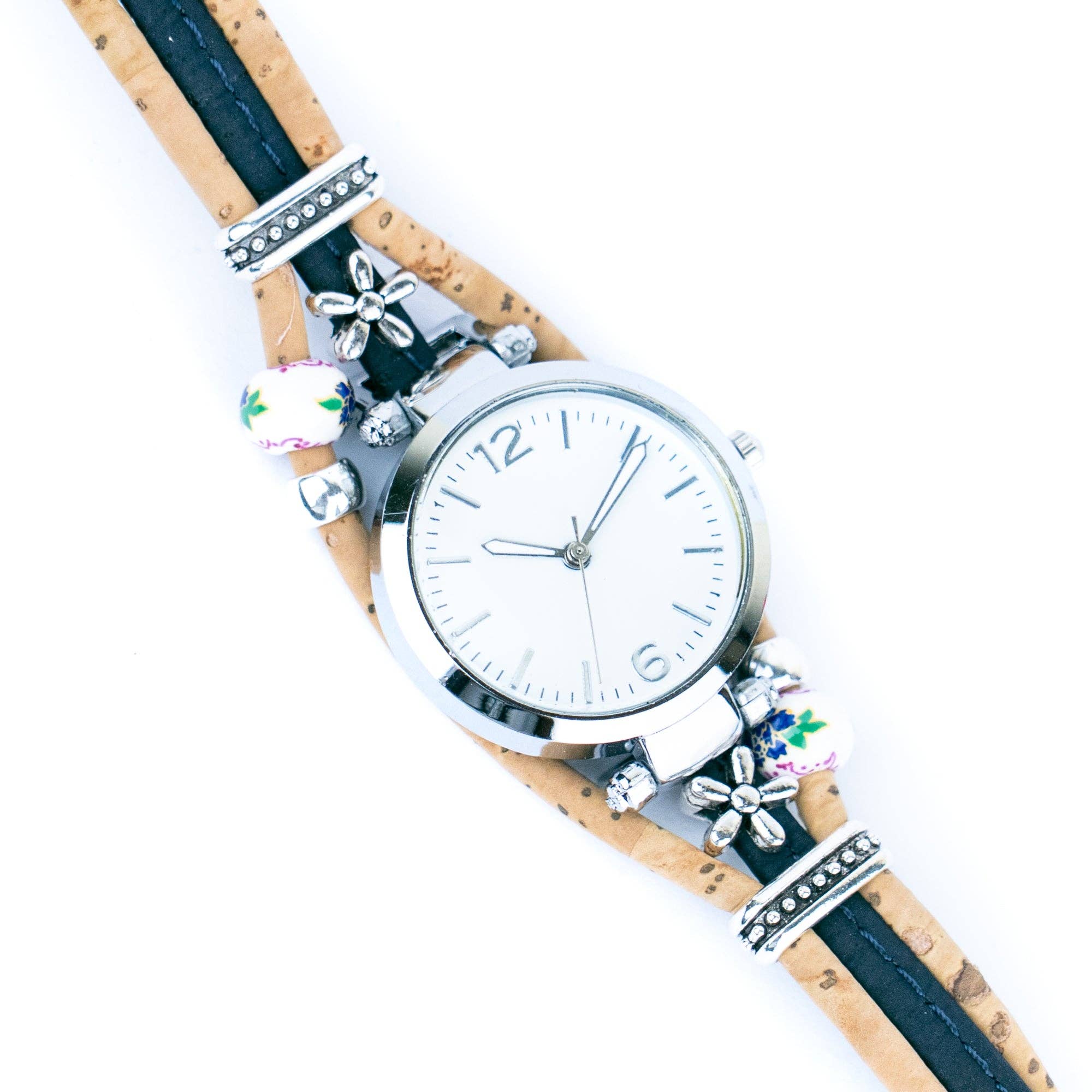 Meninas Bonitas Cork - Wholesale Wrist Watch - Women's - Natural cork line handmade ladies fashion watch WA-4573