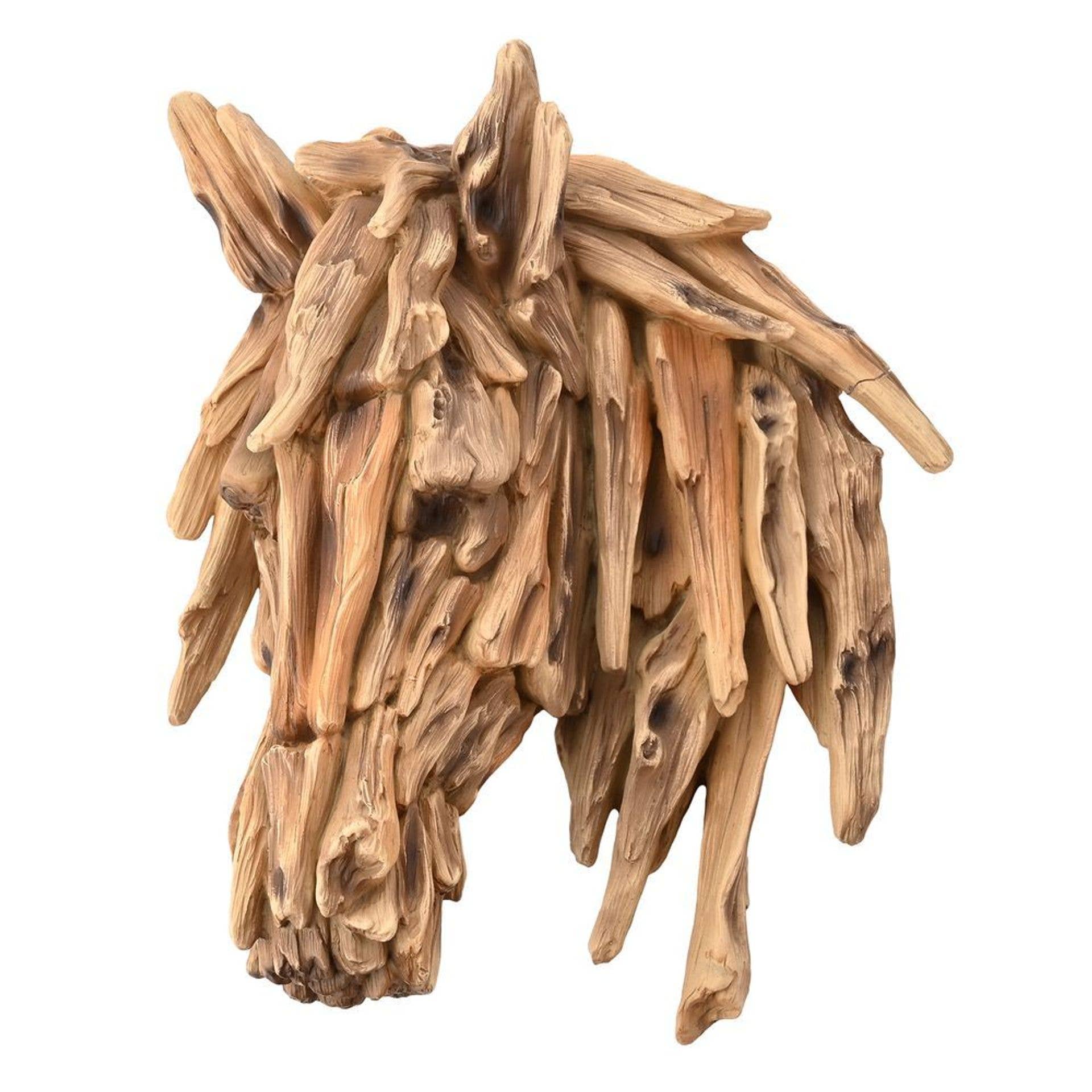 WIDDOP and Co. - Wholesale Decorative Figurine - Naturecraft Resin Driftwood Collection Horse Head Wall Art0