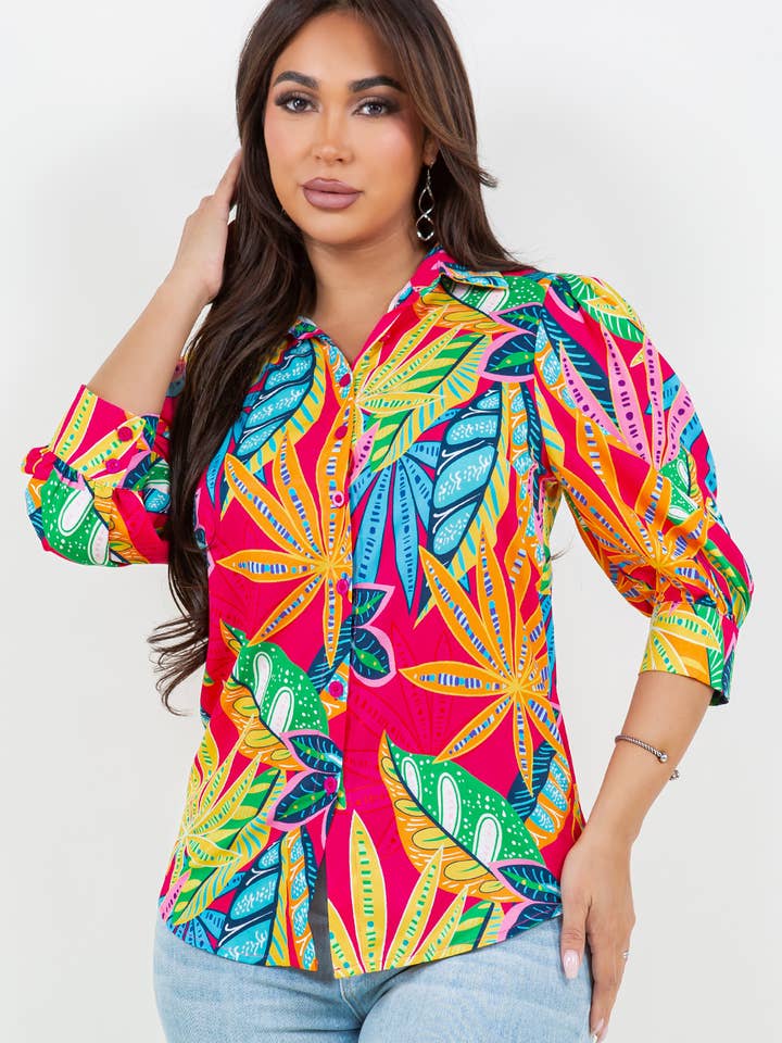 Women's Graphic Print Fashion Shirt for wholesale by Fashion Space