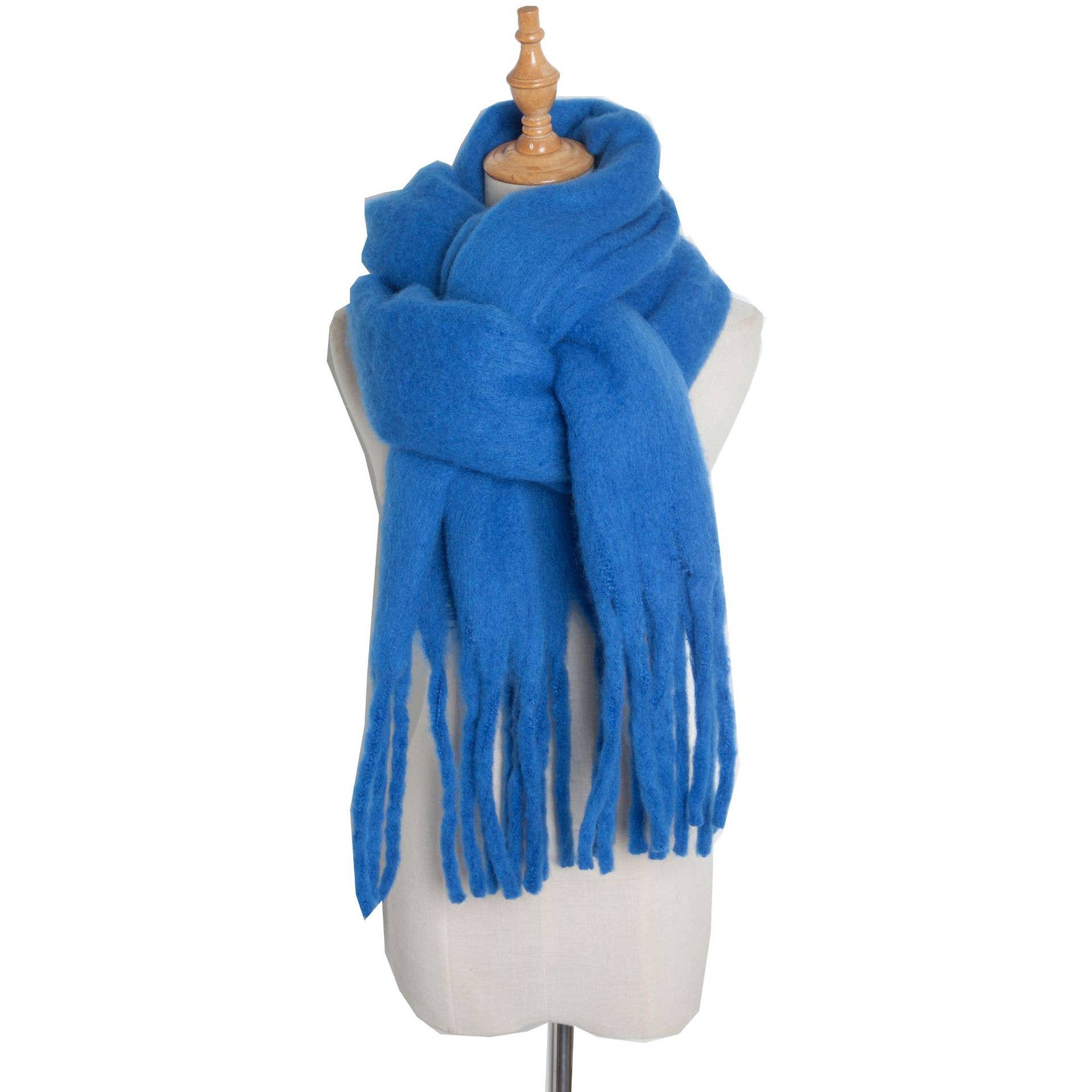 HIDDENBRAND - Wholesale Scarf - Women's - soft cozy classic solid fringe scarf wrap9