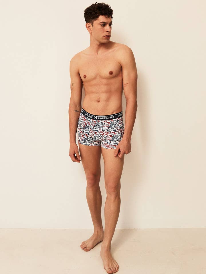 Double M – Roupa interior - Homem por atacado – Cueca Boxer Masculina Estampada em Algodão2
