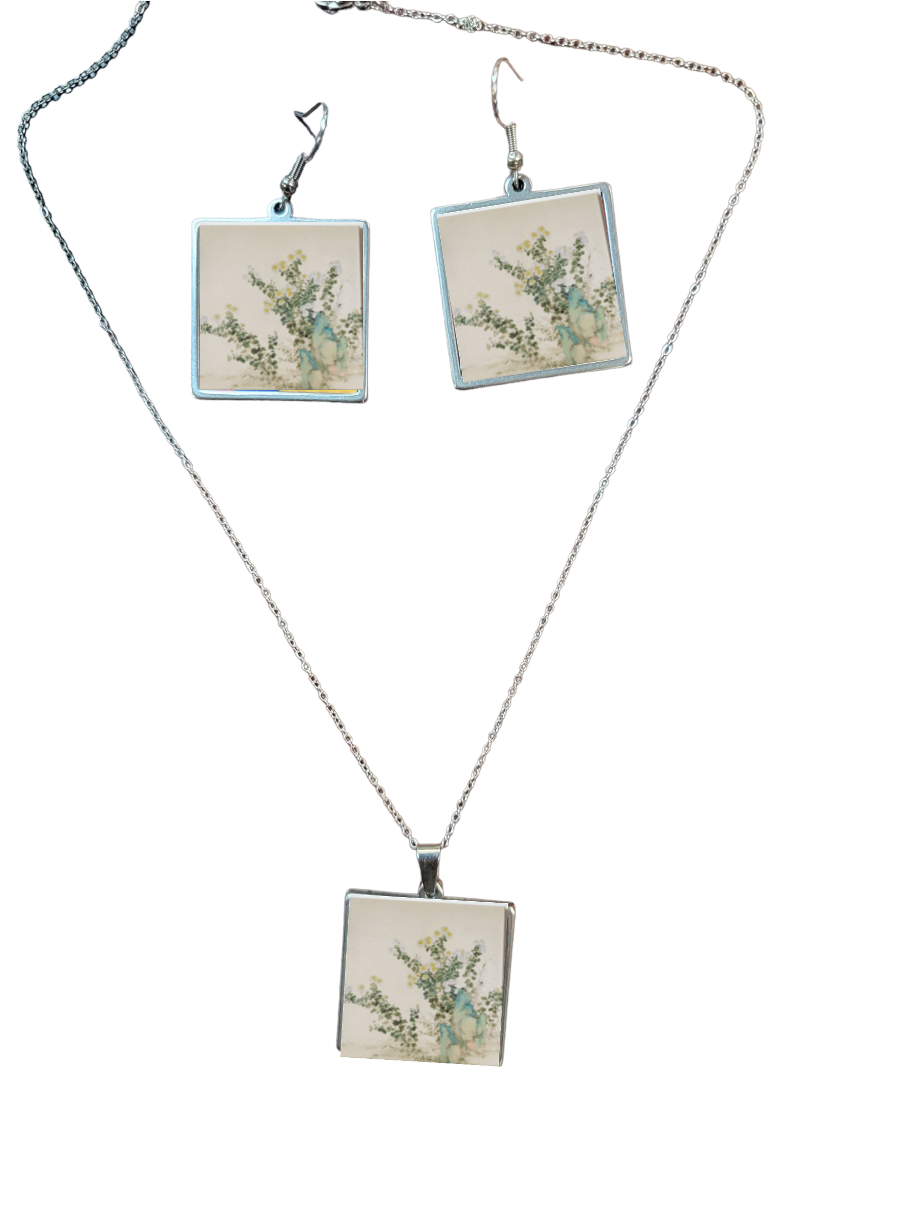 Ciao Bella Jewelry Inc – wholesale Hänge-/berlockhalsband – Square Custom hänge halsband på Multi-Strand Cord2