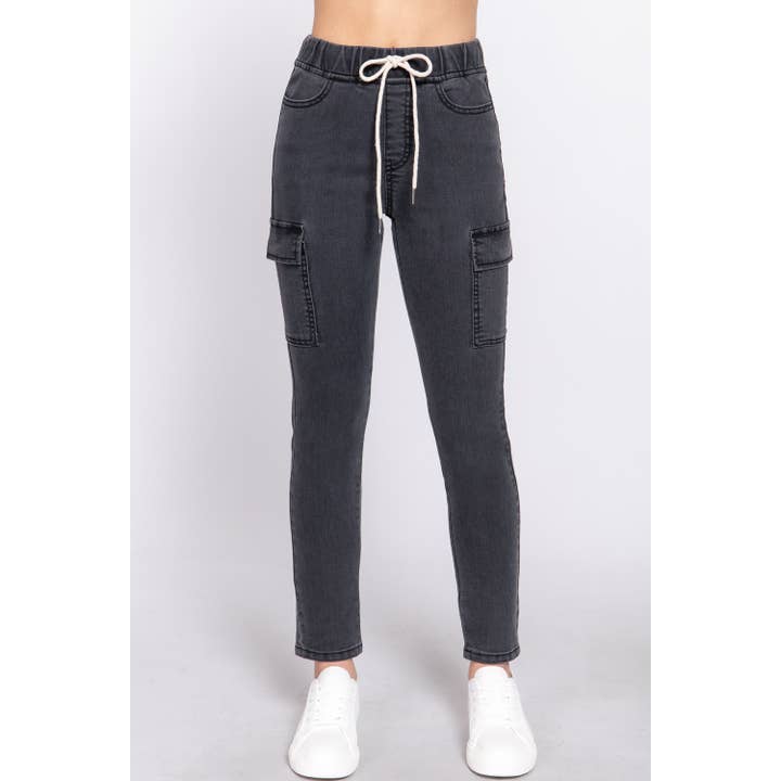 ELASTISK MIDJA LAST DENIM BYXOR för wholesale av Apolline