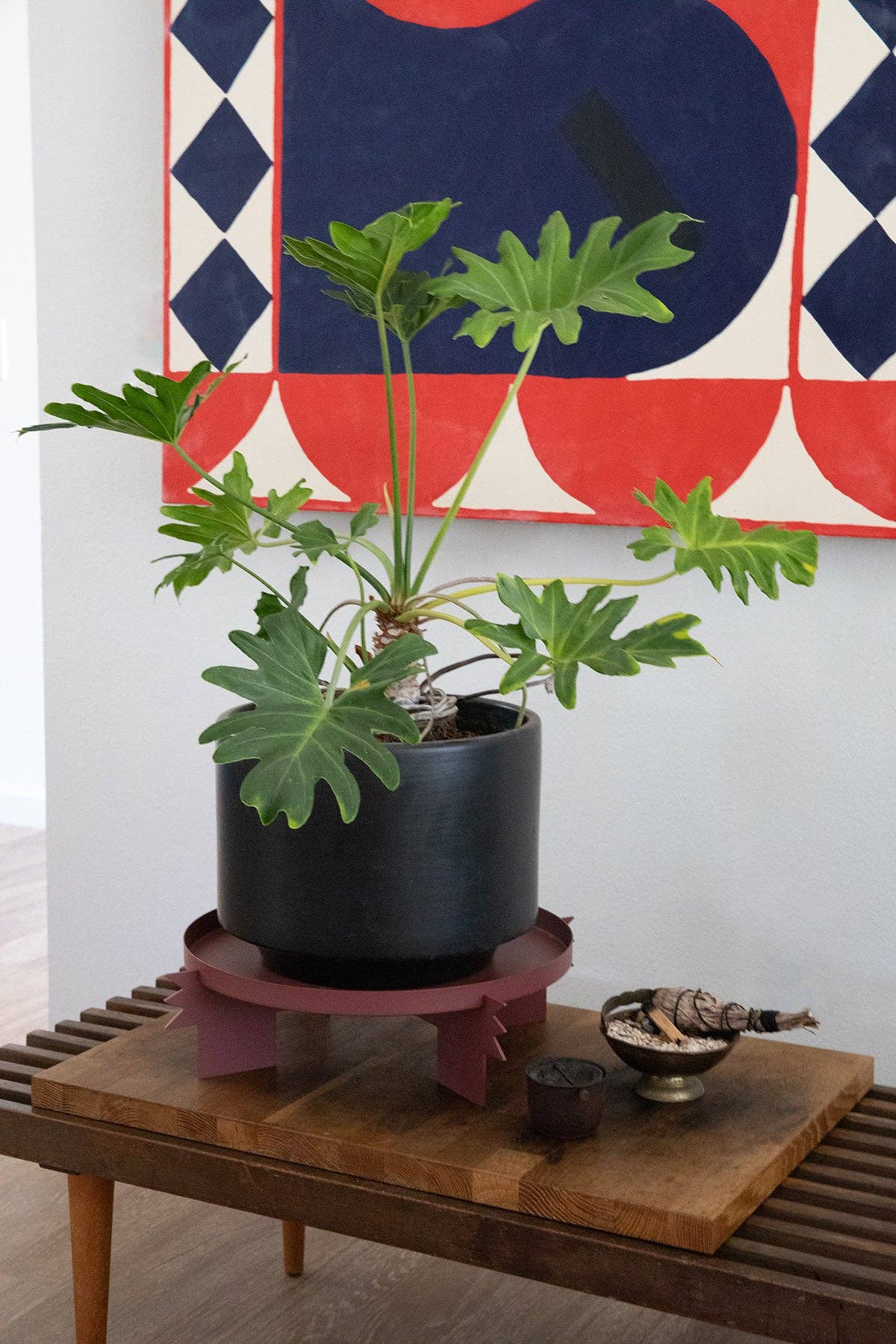 Upton - Wholesale Plant Pot Stand - REED - Rose | Plant Stand3