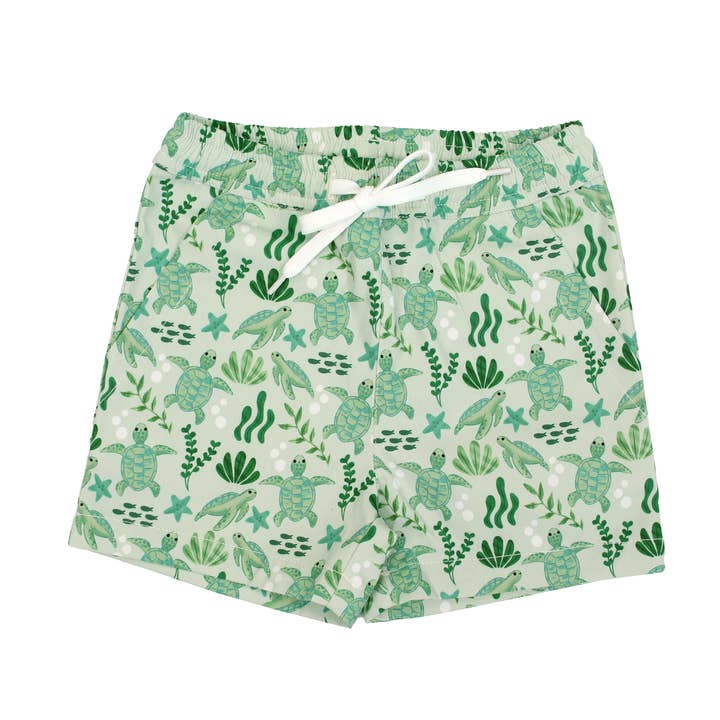 Save the Sea Turtles Boys Swim Trunks for wholesale by Emerson and Friends