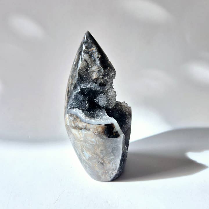 Moonlight Gemstones - Wholesale Spiritual Stone/Crystal - Gemstone Druzy Sphalerite Flame Sculpture #6 - 236g3