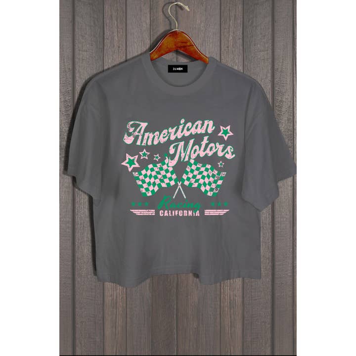 2&moon - Wholesale Screen Printed T-Shirt - Women's - AMERICAN MOTORS RACING TEE