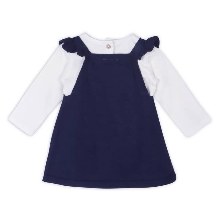 Marinblå Bird Ruffle Baby Girl Tunika Klänning & Bodysuit (Ekologisk) för wholesale på Faire