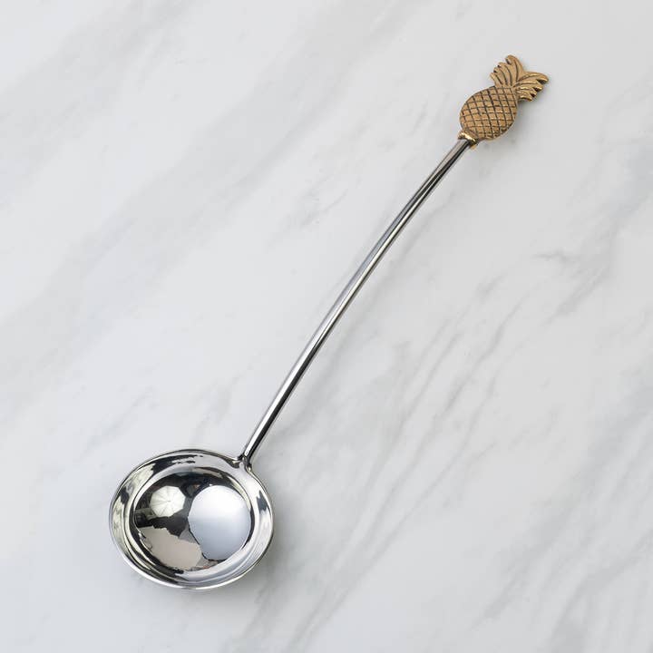India Handicrafts Inc - Wholesale Ladle - Gilded Pineapple Laddle