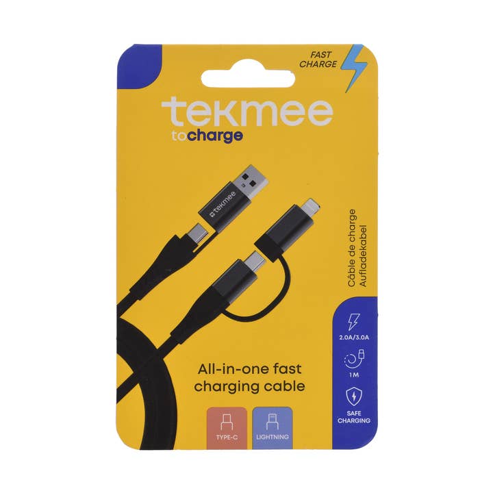 Tekmee - Wholesale Portable Charger - All in 1 charging cable0