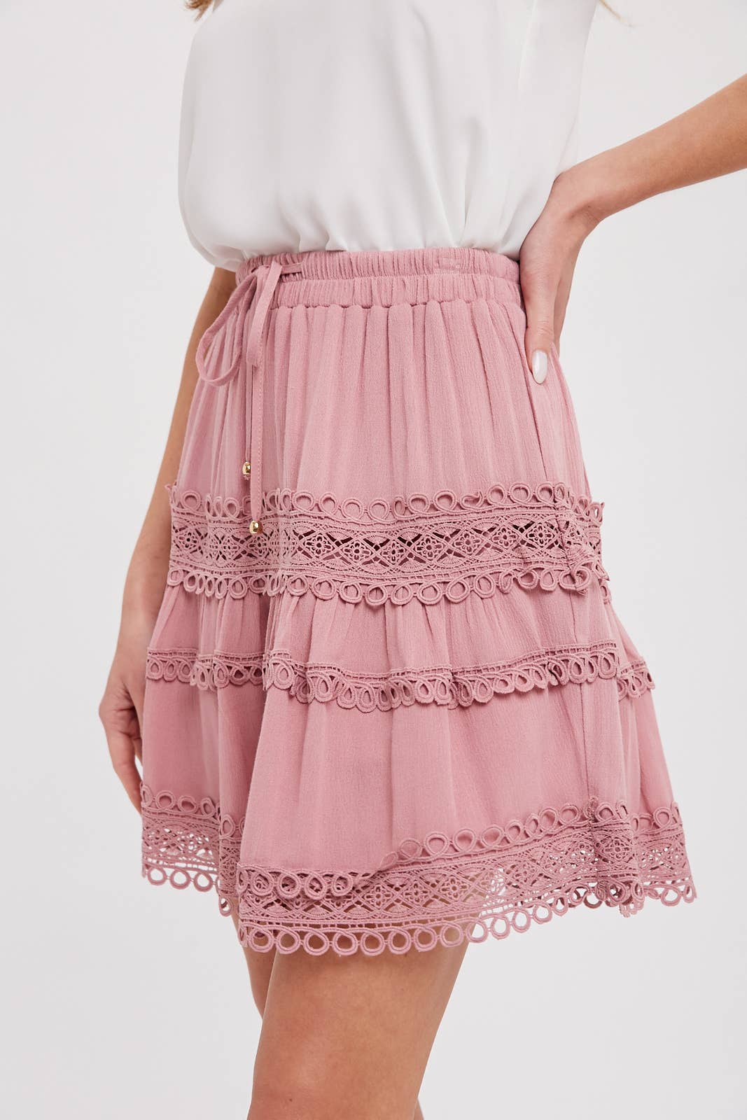 Bluivy – wholesale Skirt – Women’s – LACE TRIM MINI SKIRT26