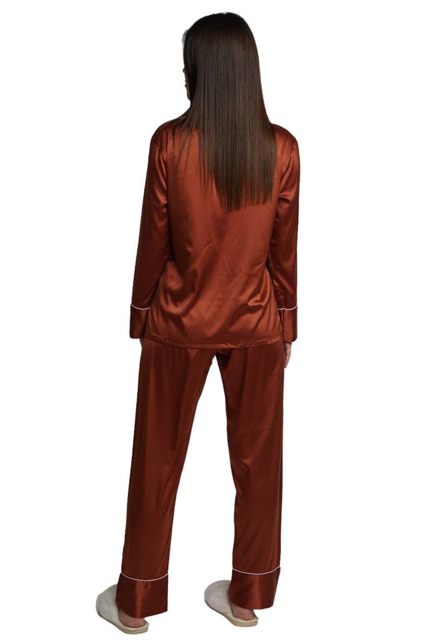 Taniri – wholesale Sleepwear set – Women's – ASHLEY LONG MATTE SATIN  PAJAMAS5