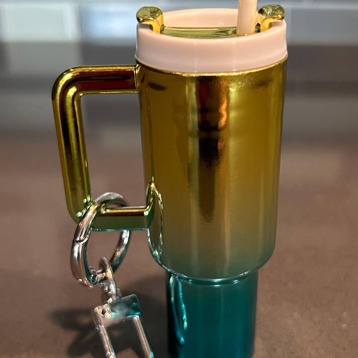 JILLIAN INK LLC - Wholesale Keychain - Women's - Chrome Ombre Plastic Tumbler Keychain with Removable Lid7