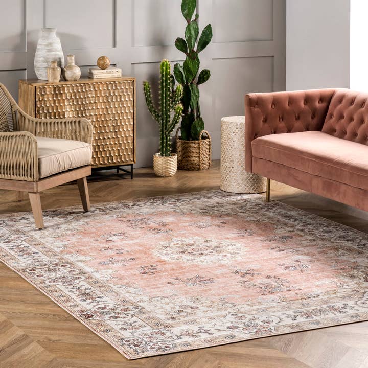 nuLOOM - Wholesale Area Rug - Ren Machine Washable Vintage Floral Area Rug