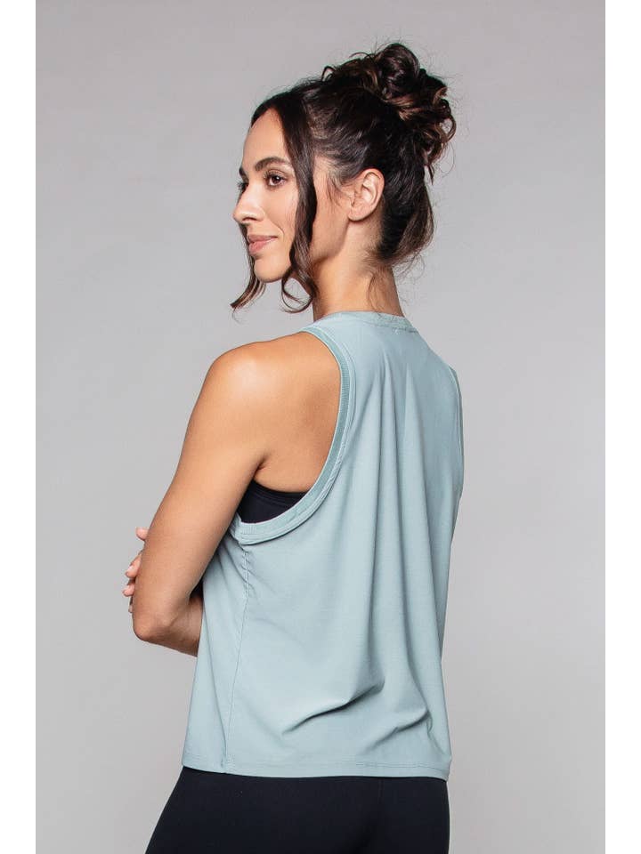 Relaxed Studio Tank Vest Soft Sage for wholesale on Faire
