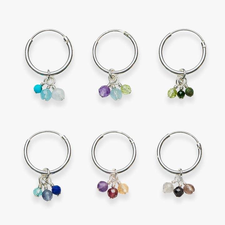 Paleta cacho charme brinco prata por atacado de Koi Atelier