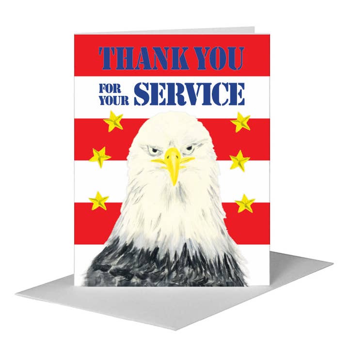 Tête d'aigle, carte de vœux (n°8010B) pour la vente par Printed Canvas