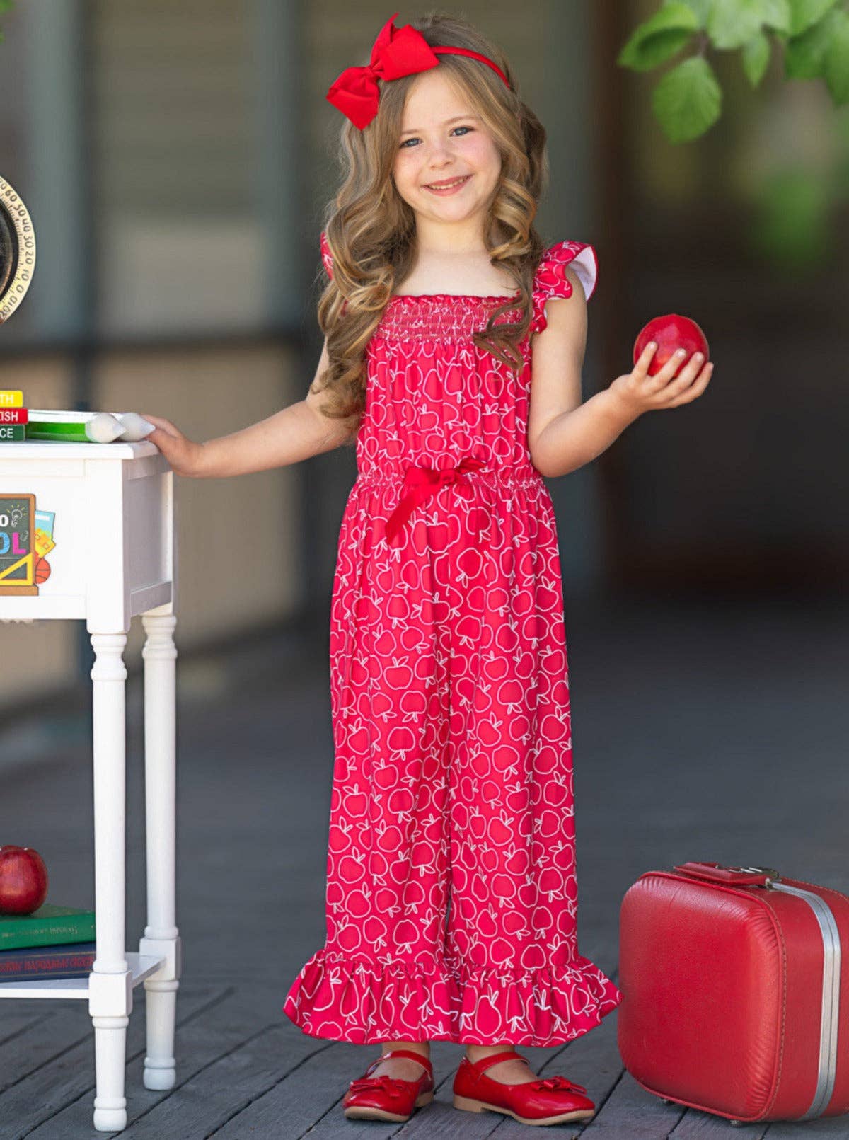 Class Muse Red Apple Jumpsuit for wholesale on Faire5