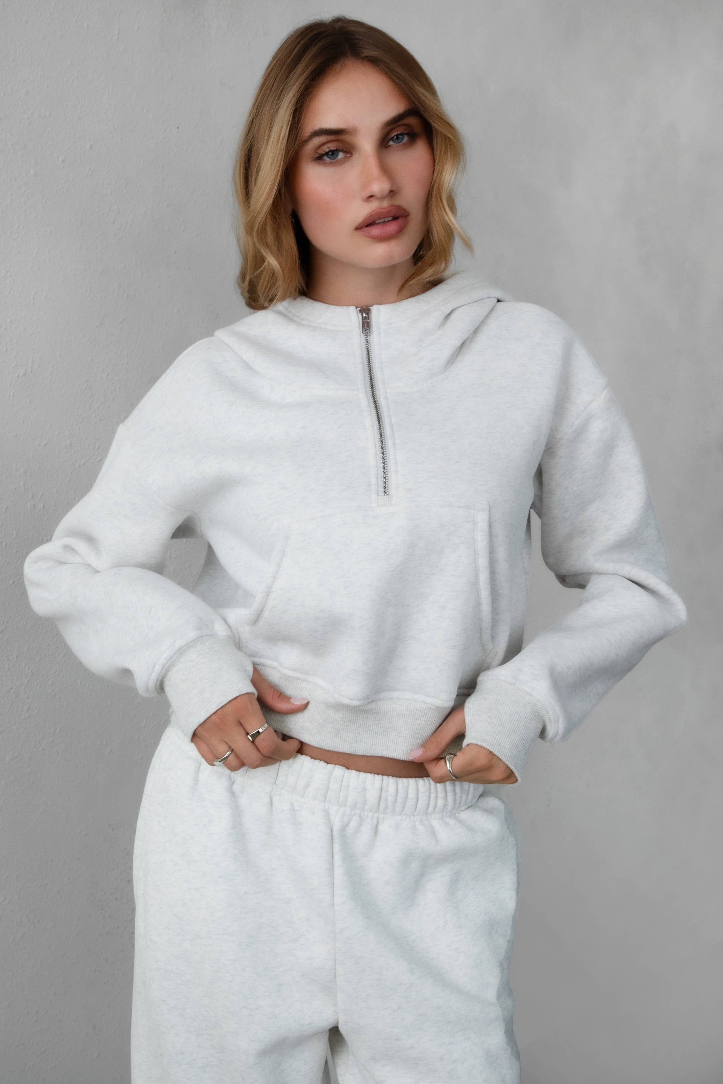 TICTOC - Wholesale Hoodie - Women's - ROMEE Scuba Half Zip Hoodie6