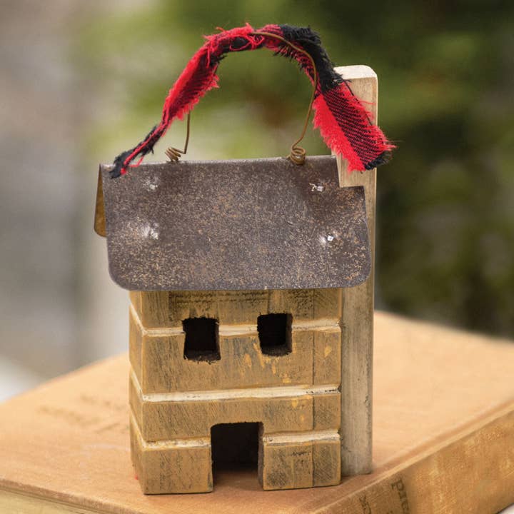 The Hearthside Collection - Wholesale Ornament - Primitive Town Cabin Ornament2