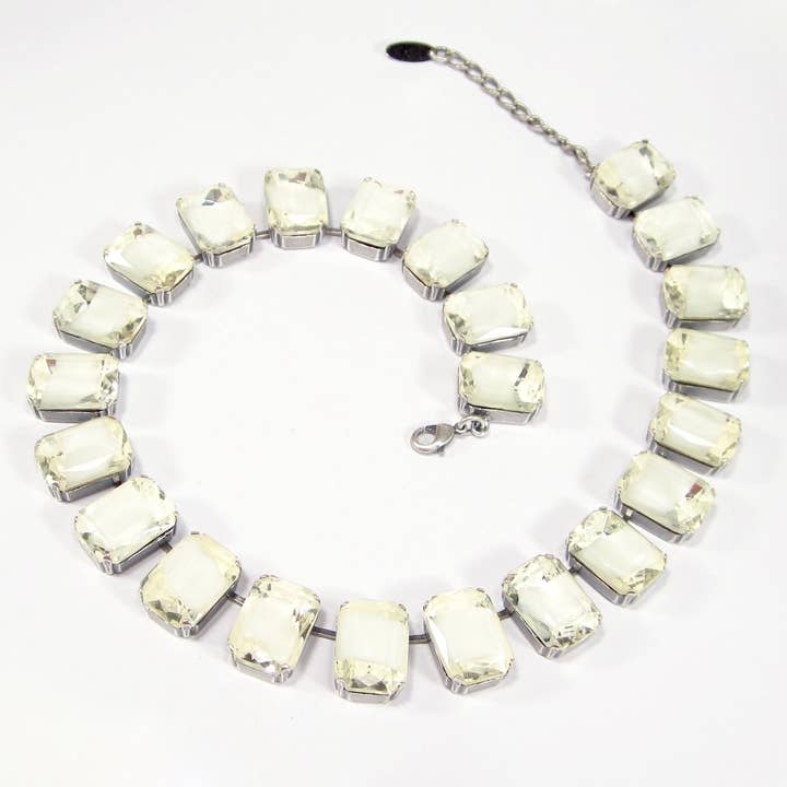 Bohemia Collier Weiß - Handgemacht Kristall Halskette für den Großhandel von SoHo Schmuckmanufaktur