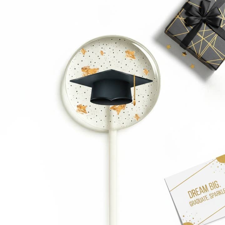 TheLollipopStudio - Wholesale Lollipop - Graduation Lollipops –Graduation Cap with Gold Lollipops2