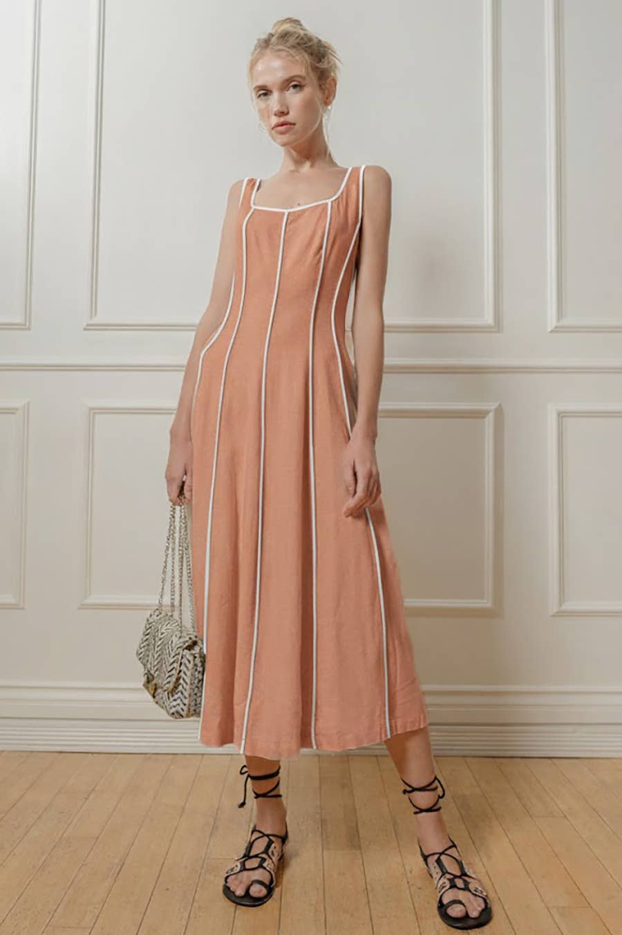 ILLA ILLA - Wholesale Dress - Women's - IM7512-Linen Midi Dress29