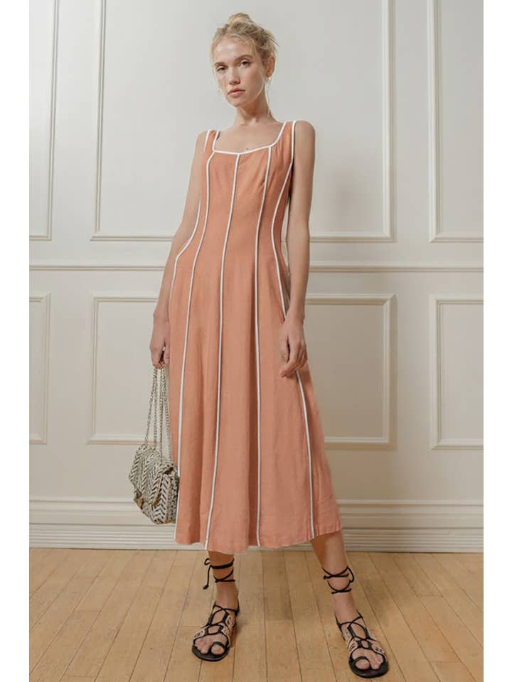 ILLA ILLA - Wholesale Dress - Women's - IM7512-Linen Midi Dress29