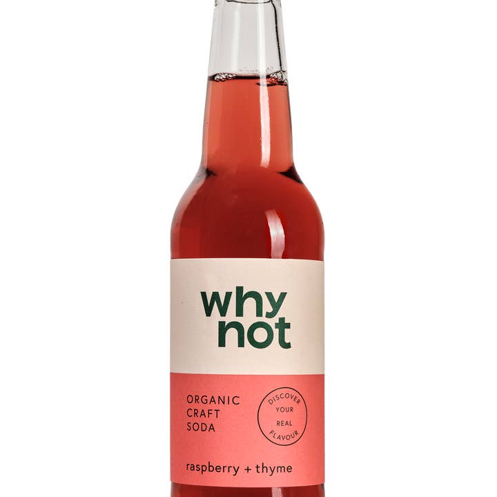 Why Not Soda - Vendita all'ingrosso Bibite/bevande gassate - Raspberry + Thyme - Soda alla frutta biologica (bottiglia)