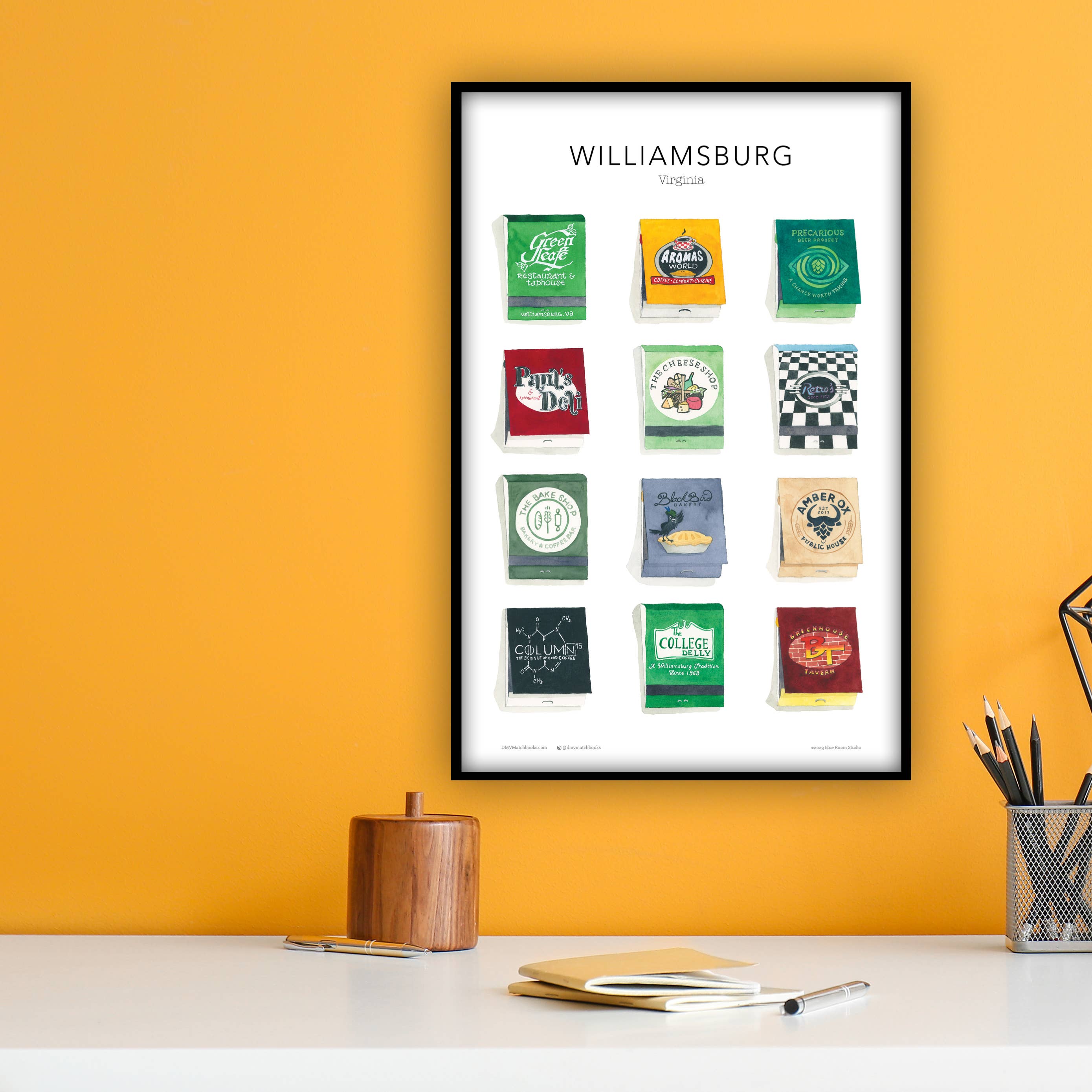 DMV Matchbooks - Wholesale Poster - Matchbook Poster: Williamsburg Virginia1