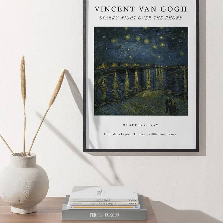 Artesta – Großhandel Poster – Sternennacht über der Rhone Ausstellung Weiß - Van Gogh 3