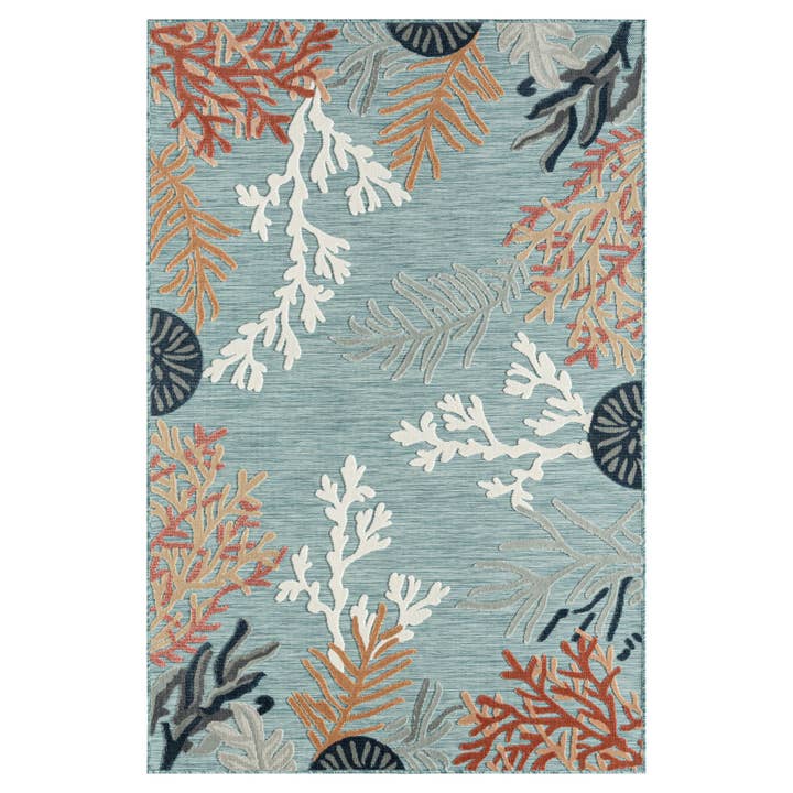 Coastal Transitional Multi-Color Indoor/Outdoor Rug for wholesale by LR Home