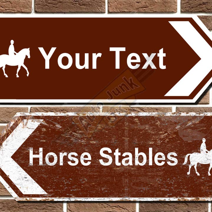 Personlig vägskylt med riktningspil för ridning för wholesale av Auto Junk UK Ltd