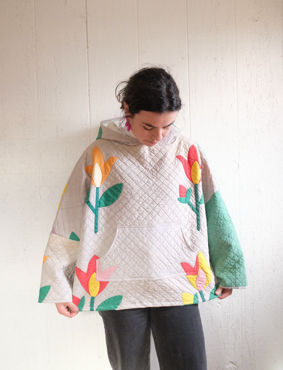 Reclaim Creative - Wholesale Hoodie - Women's - Quilt Hoodie - Assorted Quilts1