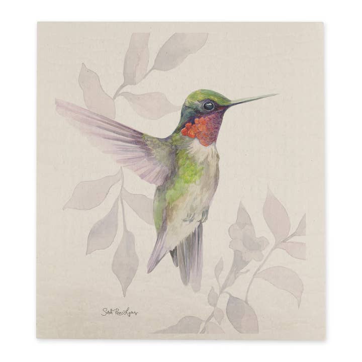 Sarah Rose – wholesale Kökshandduk/Disktrasa – Ruby-Throated Hummingbird Svensk Disktrasa