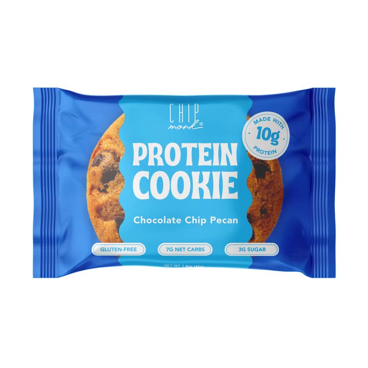 Biscuits protéinés | Pacanes aux pépites de chocolat | Snack sans gluten pour la vente par ChipMonk Baking