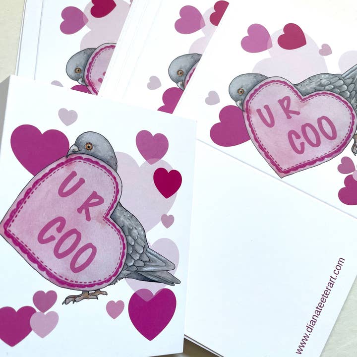 NYC Valentine Duekort for engroshandel hos Diana Teeter Art