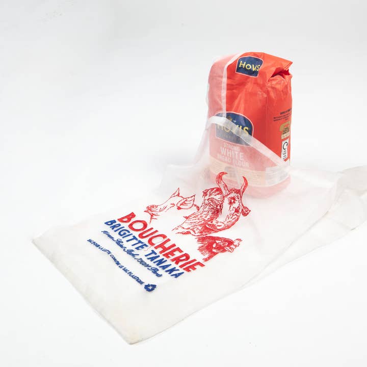 Brigitte Tanaka - Wholesale Tote Bag - Women's - "Boucherie" bag repurposed in organza and embroidery2