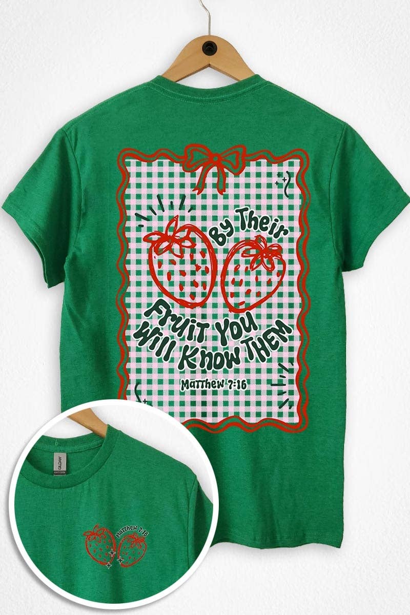 COLORBEAR - Wholesale T-Shirt (Graphic) - Women's - By their Fruit Strawberry Graphic Heavy Cotton Tee0