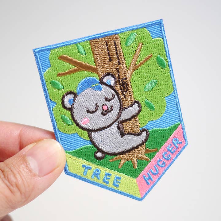 Tree Hugger Iron On Patch for wholesale by Bel's Art World