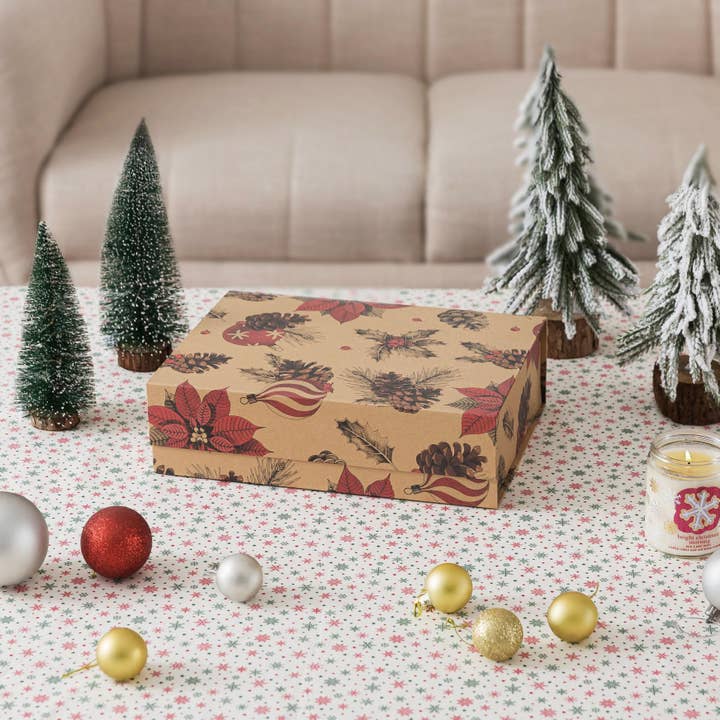 Soul & Lane - Wholesale Gift Box - Christmas Kraft Magnetic Gift Box - 12.5" x 9.0" x 3.5"1