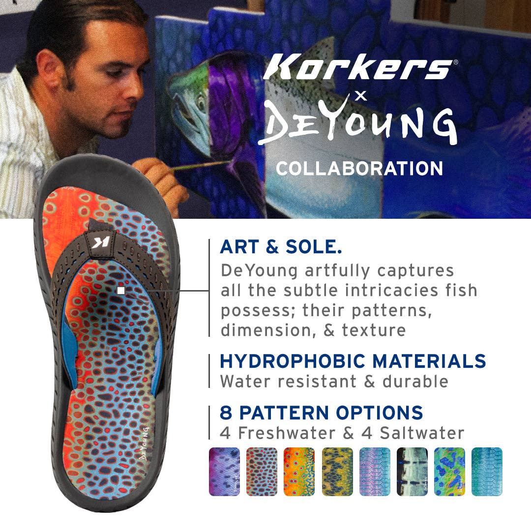 Korkers Products LLC - Wholesale Flip Flops - Men's - Fish Flip® - Brook Trout7