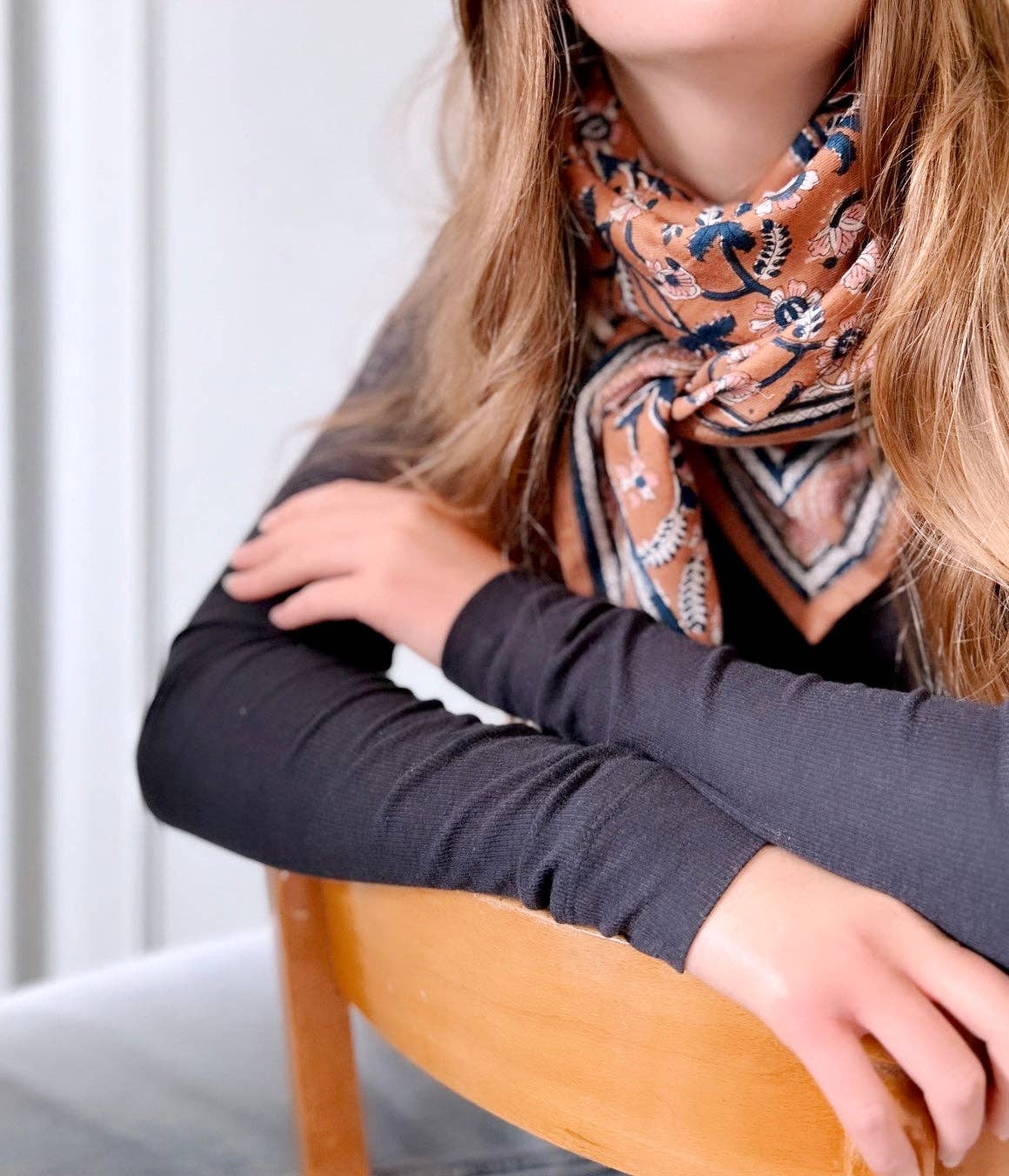 SO FAMILY - Wholesale Scarf - Women's - Dheli Apricot Adult Scarf 100 cm0