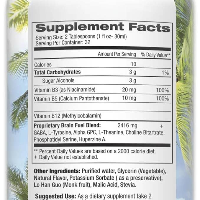 Aji Dulce Market - Wholesale Oral Supplement/Vitamin - Brain Power Liquid Nootropic Supplement2