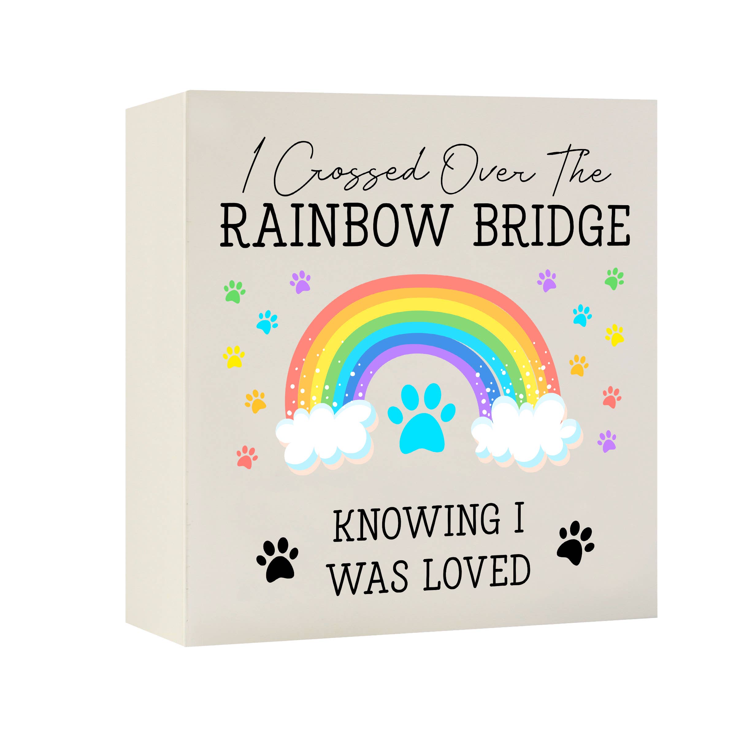 LifeSong Milestones - Wholesale Urn - Rainbow Bridge Shadow Box Urn Pet Memorial2