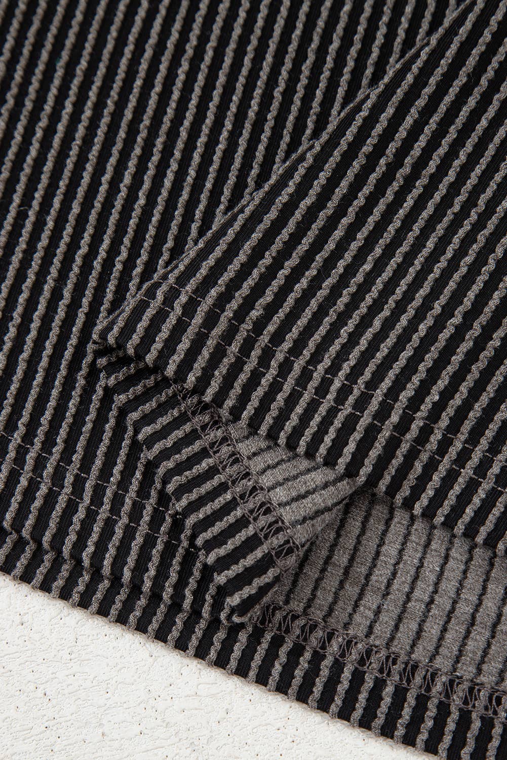 Gray Leopard Patchwork Edge Corded T Shirt and Pants Set for wholesale on Faire7