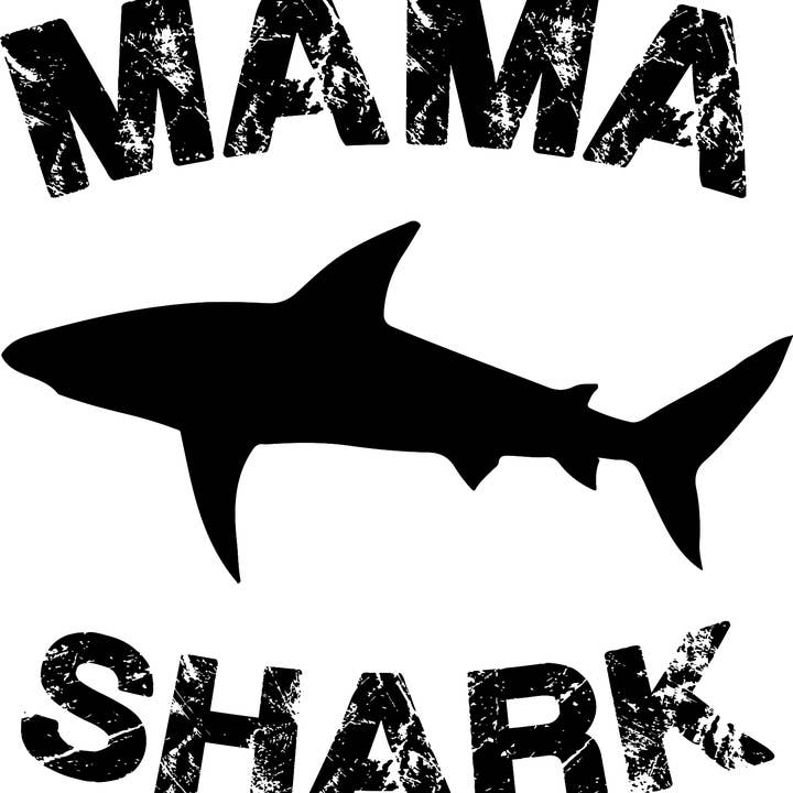 Mama Shark Sevärdheter Bläck Grafisk Tee för wholesale av Sights Ink