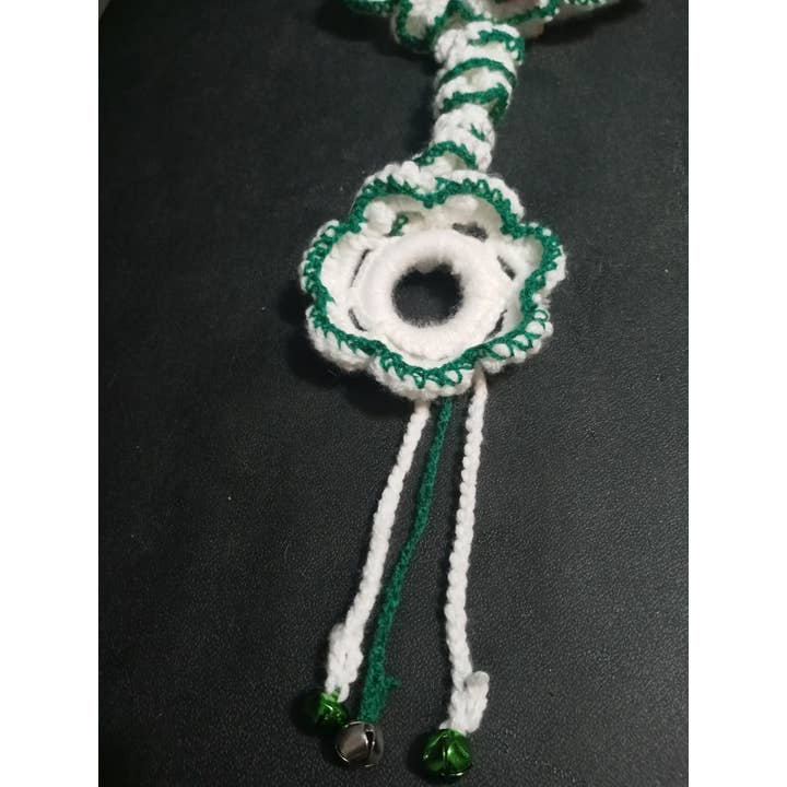 BLUE RIBBON ORNAMENTS – wholesale Krans – Julälva Virkad Krans, Dekorativ Juldekoration, LXC29