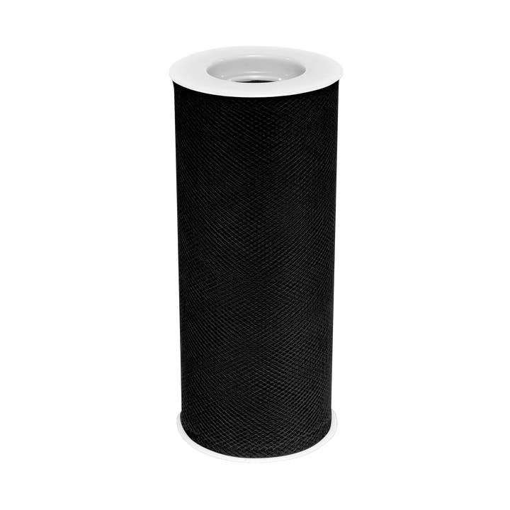 Rouleau de tulle, 6 po x 25 vg, noir pour la vente par Portofino International Trading, USA