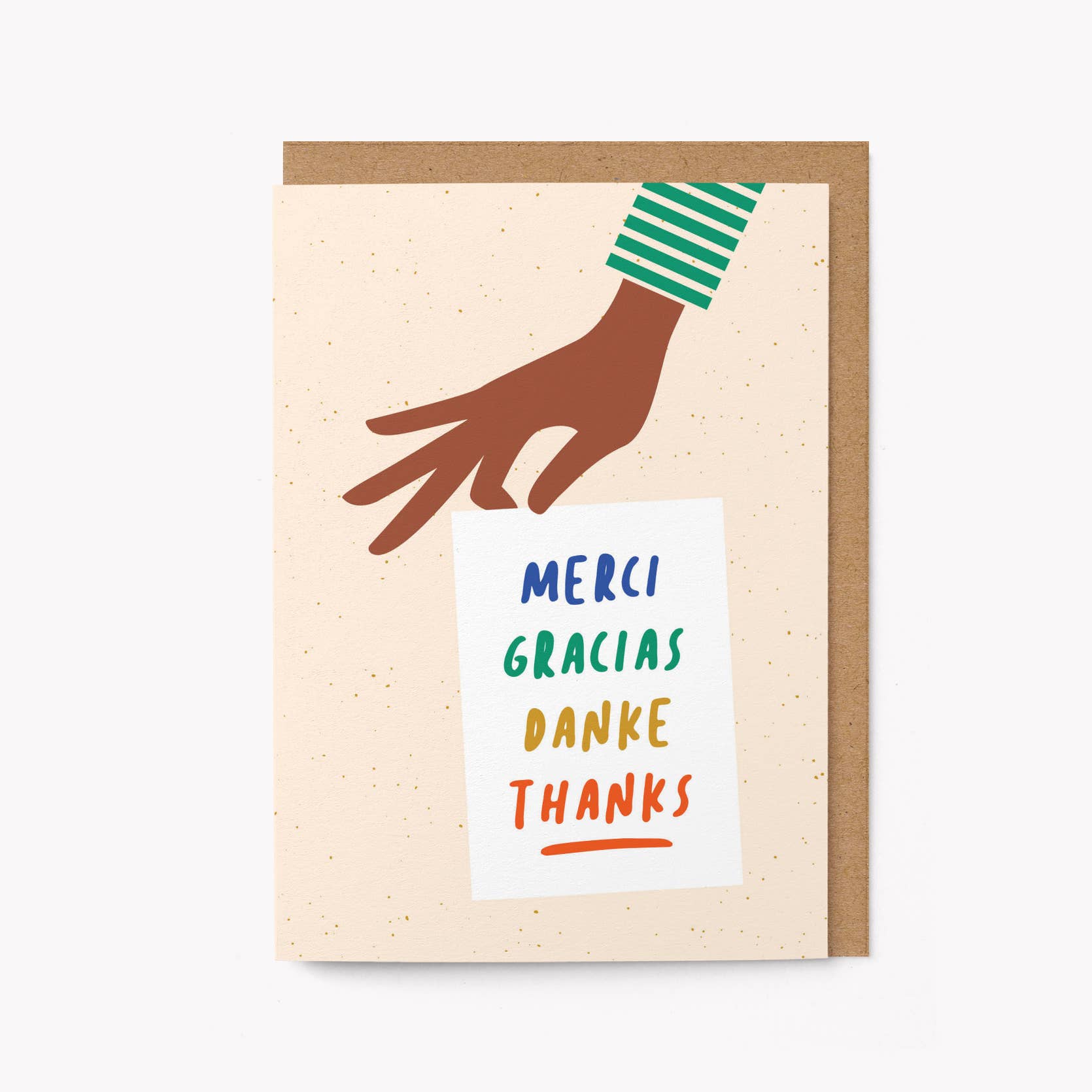 Graphic Factory – wholesale Thank you card – Merci, Gracias, Danke, Thanks - Greeting Card